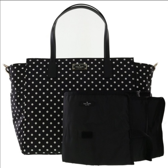 Kate Spade Polka Dot Diaper Bag & Zip Wallet - Picture 2 of 4
